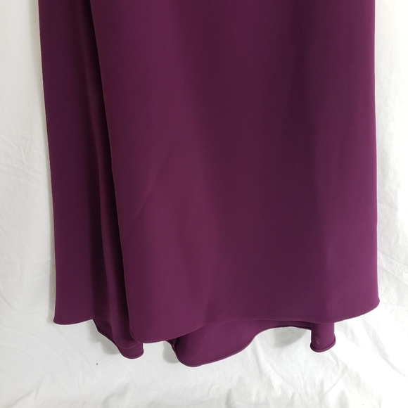 Vince Camuto Wine Off The Shoulder Bell Sleeve Cocktail Gown Dress Size 2 - Picture 5 of 9